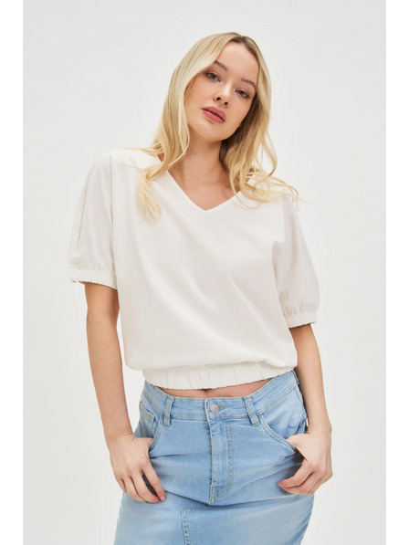 Moodo Damen T-Shirt Weiß Moodo