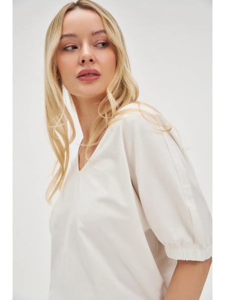 Moodo Damen T-Shirt Weiß Moodo