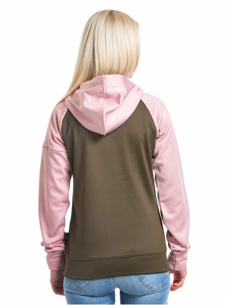 Meatfly Meatfly Damen-Funktions-Sweatjacke Alisha Powder Pink/Olive