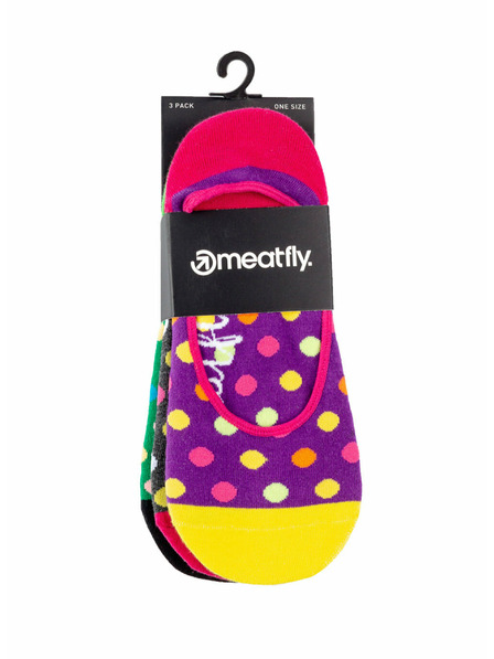 Meatfly Meatfly Low Socks - Triple Pack B/ Big Dots 1 | Multicolored | Size