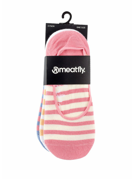 Meatfly Meatfly Low Socks - Triple Pack D/ Big Stripes | Multicolored | Size