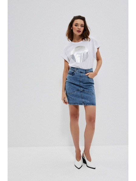 Moodo Blauer Damen Jeans-Rock Moodo
