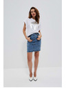 Moodo Blauer Damen Jeans-Rock Moodo