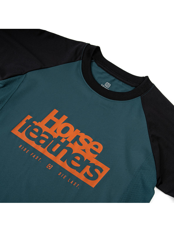 Horsefeathers Kids' bike jersey Spike petrol HORSEFEATHERS