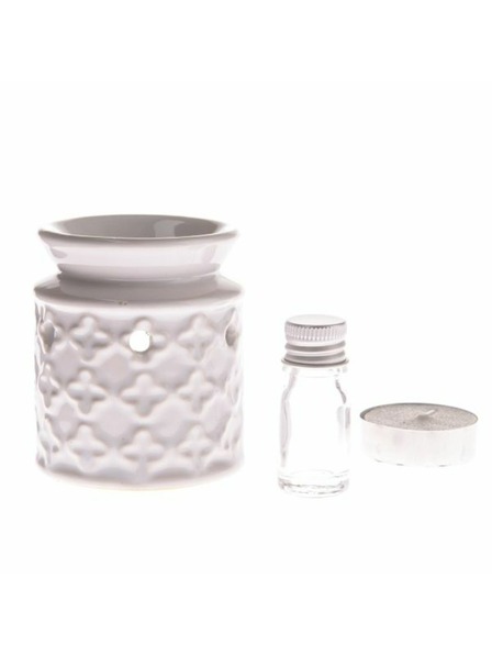 Casa de Engel Keramik-Aromalampe + Öl, Kerze, Fresh Linen, 0/96
