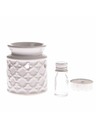 Casa de Engel Keramik-Aromalampe + Öl, Kerze, Fresh Linen, 0/96