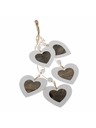 Casa de Engel Wooden hanging decoration - heart - set of 5 pcs, 0/200