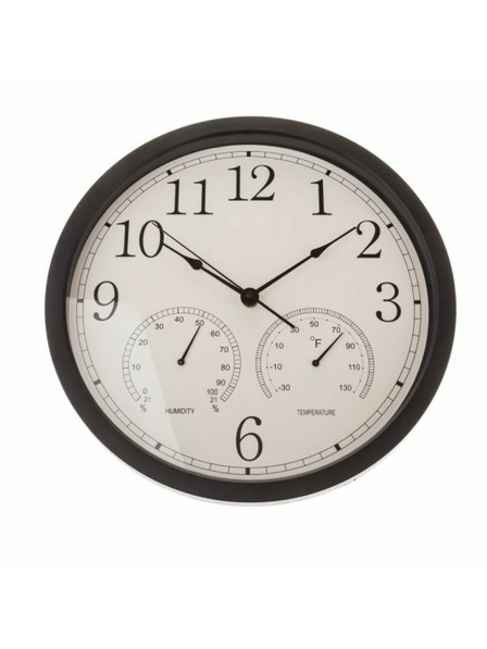 Casa de Engel Wall Clock with Thermometer and Hygrometer - 35cm, 1/12