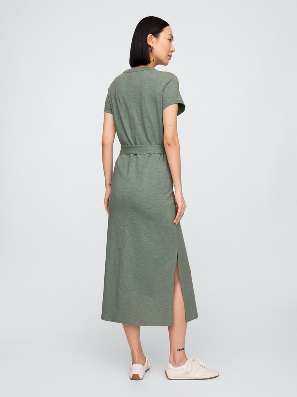 GAP Damen-Midi-Kleid mit Gürtel GAP