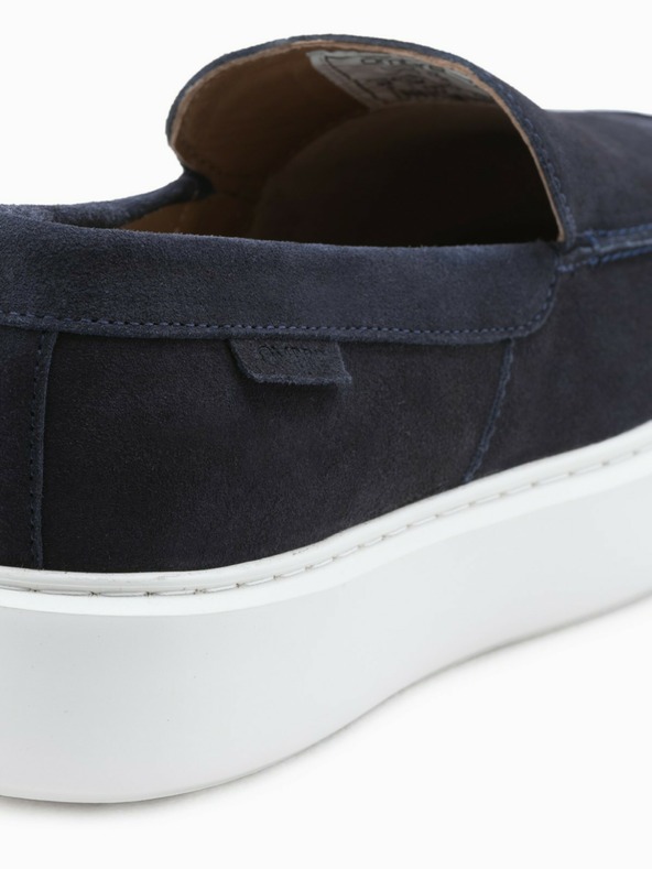 Ombre Clothing Dunkelblau Herren Wildleder Slipper Ombre Clothing