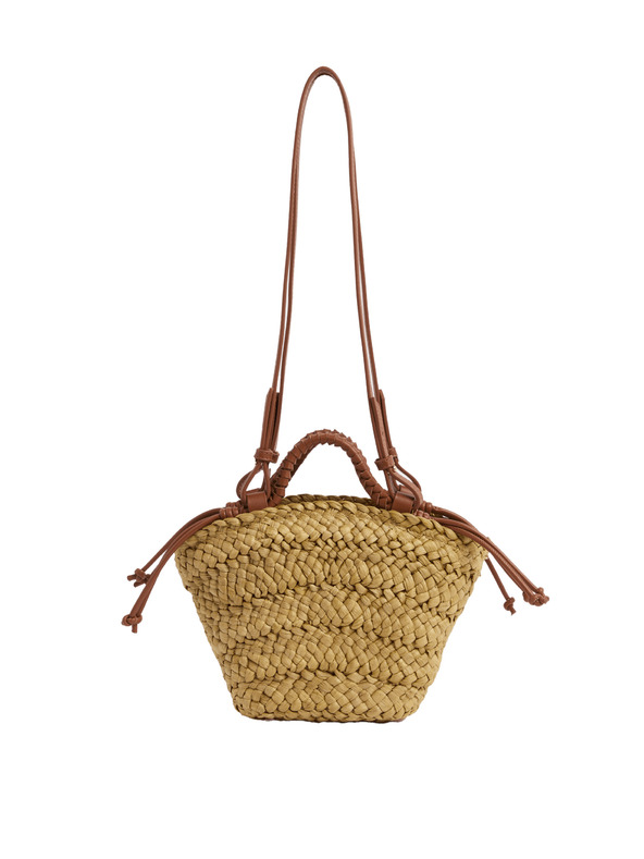 Marks & Spencer Kleine gewebte Stroh-Umhängetasche im Korbdesign Marks & Spencer beige
