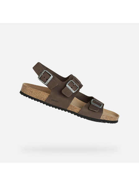 Geox Dunkelbraune Herrensandalen Geox Ghita