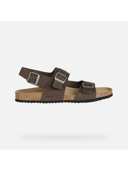 Geox Dunkelbraune Herrensandalen Geox Ghita