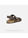 Geox Dunkelbraune Herrensandalen Geox Ghita