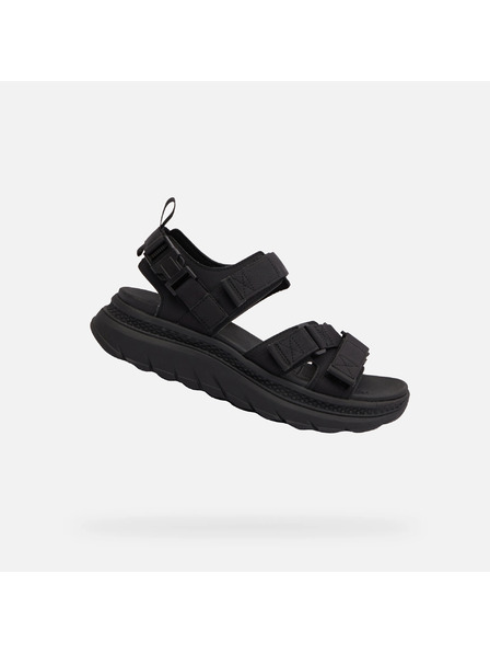 Geox Schwarze Herrensandalen Geox Spherica Actif X S