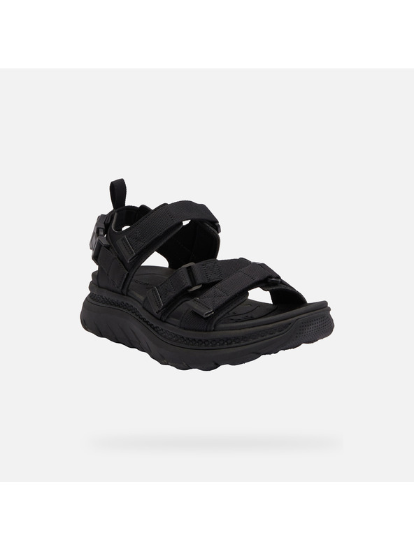 Geox Schwarze Herrensandalen Geox Spherica Actif X S
