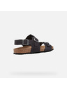 Geox Schwarze Herrensandalen Geox Ghita