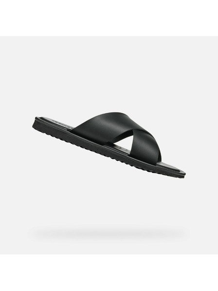 Geox Schwarze Herren-Hausschuhe Geox Erice