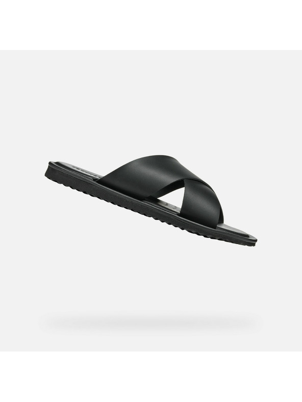 Geox Schwarze Herren-Hausschuhe Geox Erice