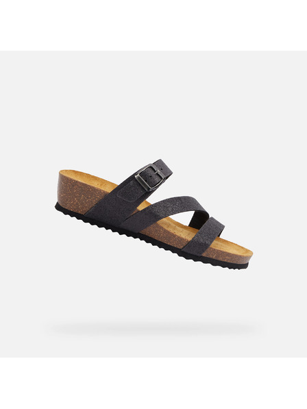 Geox Schwarze Damen-Hausschuhe Geox New Sthellae