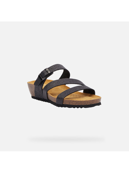 Geox Schwarze Damen-Hausschuhe Geox New Sthellae