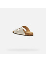 Geox Cremefarbene Damen-Hausschuhe Geox Brionia R