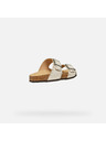 Geox Cremefarbene Damen-Hausschuhe Geox Brionia R