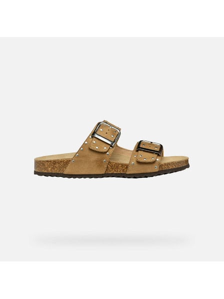 Geox Cremefarbene Damen-Hausschuhe Geox Brionia R