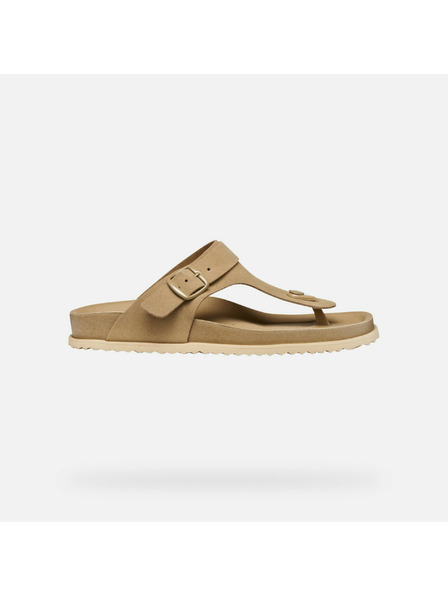 Geox Beige Damen-Zehentrenner Geox Sandybett