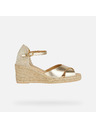 Geox Goldene Damen-Sandalen Geox Gelsa Low