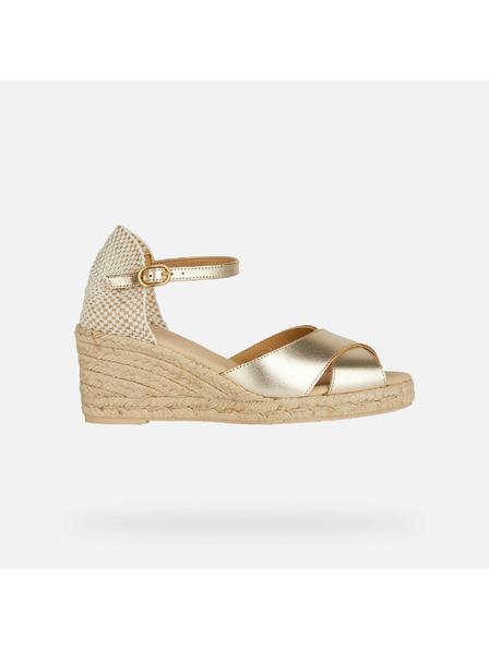 Geox Goldene Damen-Sandalen Geox Gelsa Low
