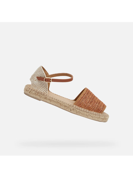 Geox Hellbraune Damen-Sandalen Geox D Lampedusa