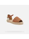 Geox Hellbraune Damen-Sandalen Geox D Lampedusa