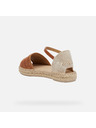 Geox Hellbraune Damen-Sandalen Geox D Lampedusa