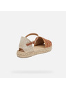 Geox Hellbraune Damen-Sandalen Geox D Lampedusa
