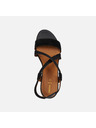 Geox Schwarze Damen-Sandalen Geox Ischia Corda