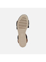 Geox Schwarze Damen-Sandalen Geox Ischia Corda