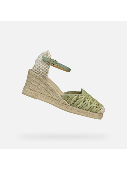 Geox Hellgrüne Geox Gelsa Low Damensandalen
