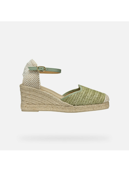 Geox Hellgrüne Geox Gelsa Low Damensandalen