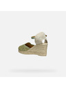 Geox Hellgrüne Geox Gelsa Low Damensandalen