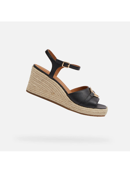 Geox Schwarze Geox Panarea Damensandalen