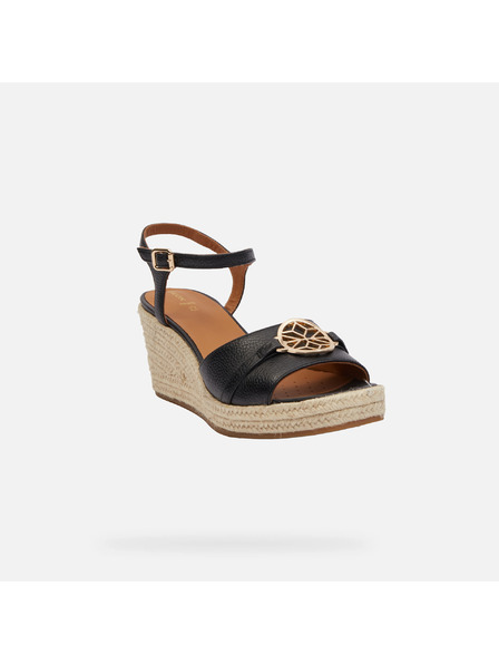 Geox Schwarze Geox Panarea Damensandalen