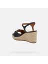 Geox Schwarze Geox Panarea Damensandalen