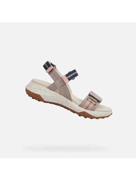 Geox Graue Geox Sorapis + Grip Damensandalen