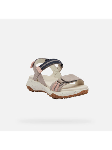 Geox Graue Geox Sorapis + Grip Damensandalen