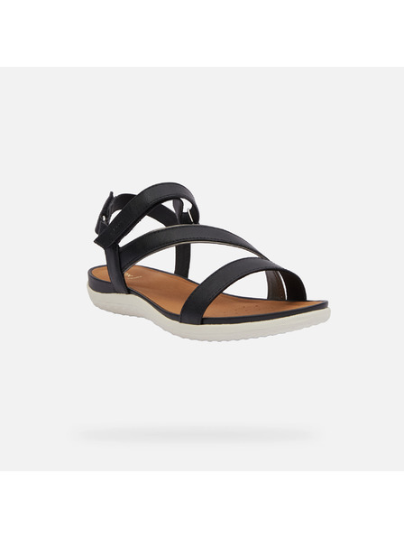 Geox Schwarze Geox Vega Damensandalen