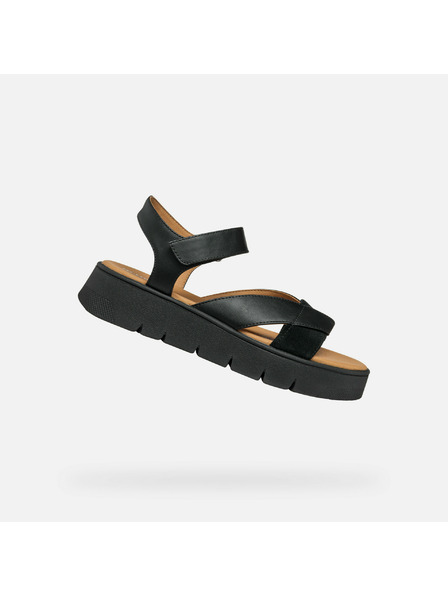 Geox Schwarze Geox Dandra 40 Damensandalen