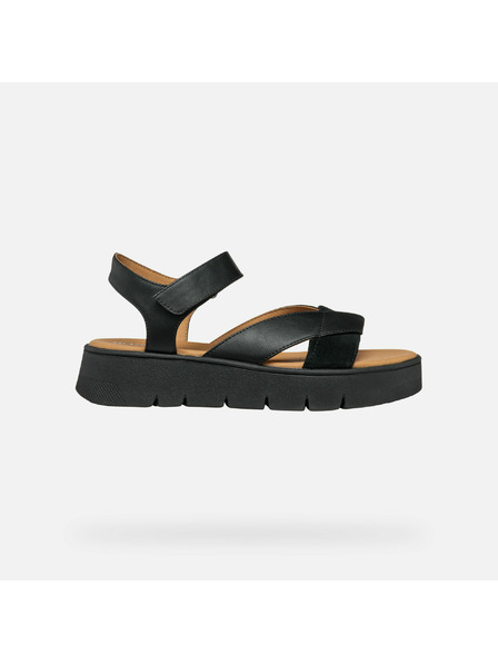 Geox Schwarze Geox Dandra 40 Damensandalen