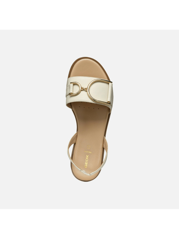 Geox Cremeweiße Geox Naileen Damensandalen