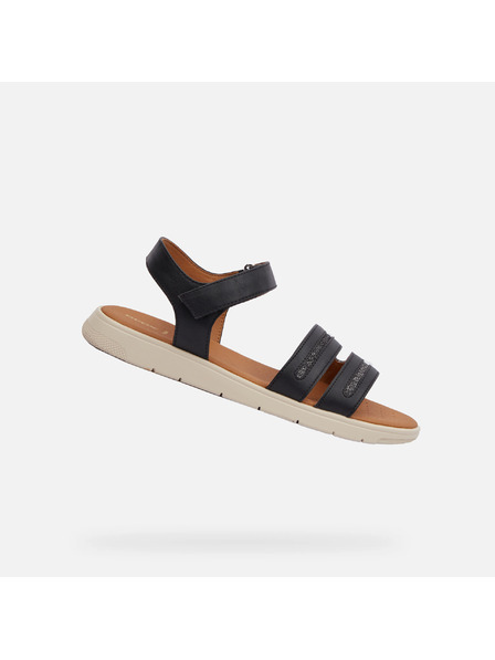 Geox Schwarze Geox Dandra Damensandalen